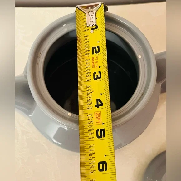 Vintage Cottagecore Waechtersbach West Germany Gray Stoneware Large Teapot - Picture 14 of 14